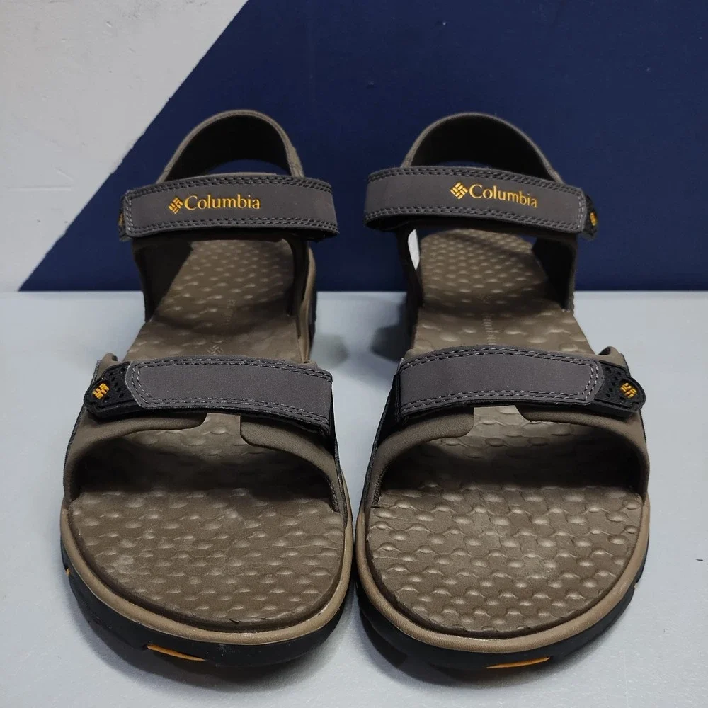 Columbia Riptide II Hiking Sandals Mens 9 Gray Black Comfort Open Toe YM6045-255